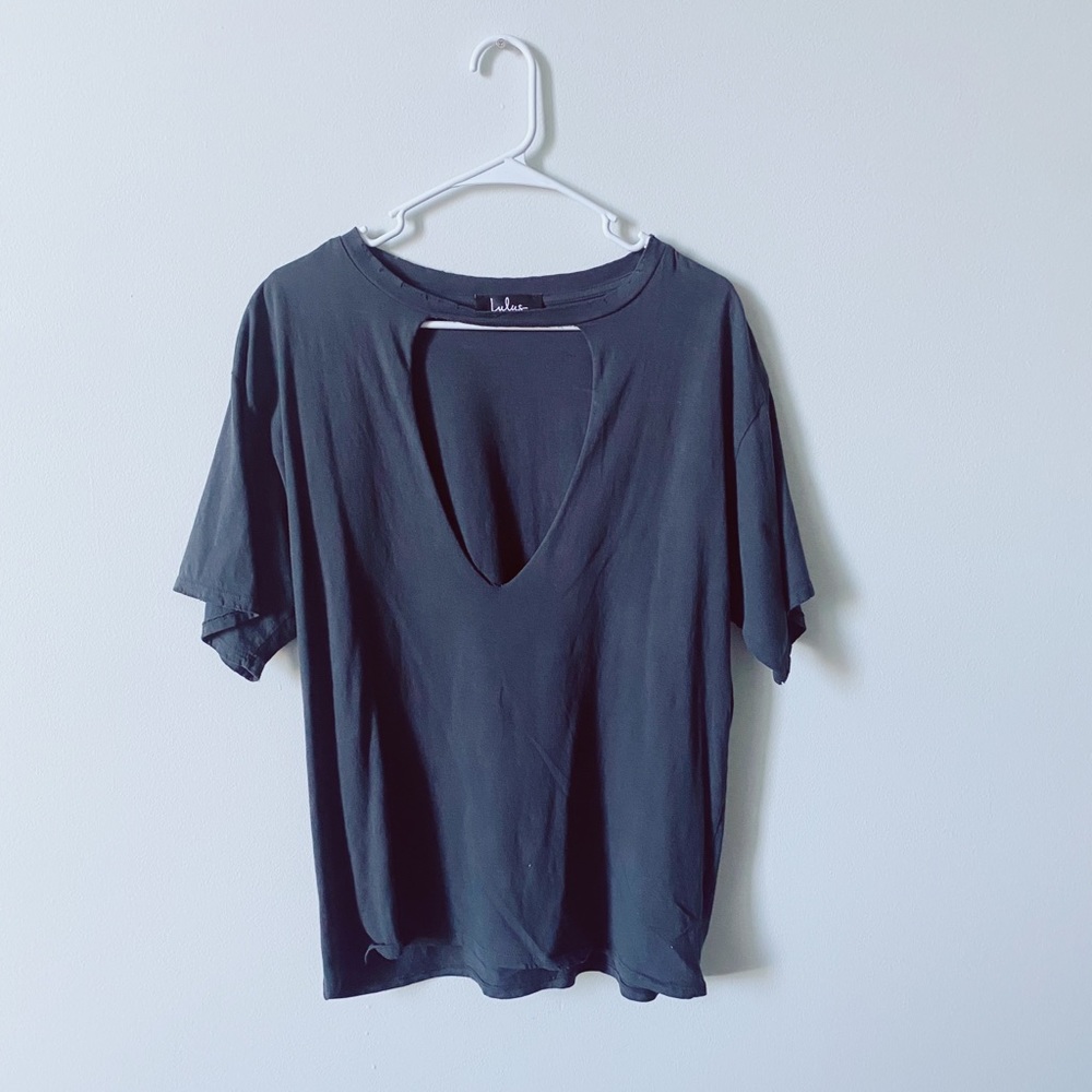 LULU’S Oversized Distressed T-Shirt